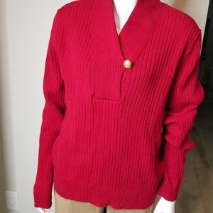 Red women sweater pullover Ralph Lauren size L